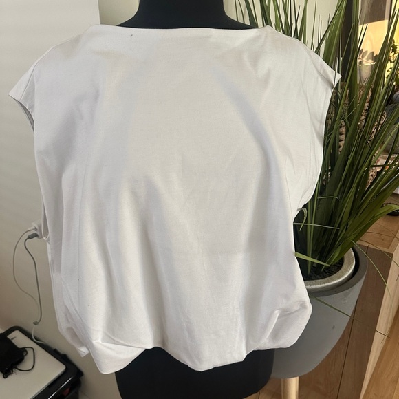 Banana Republic Bubble Top White Sleeveless XXL Top - Picture 4 of 8